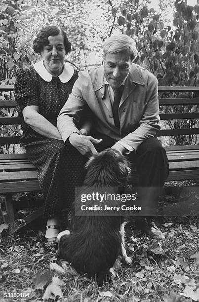 Russian author and Nobel Prize winner Boris Pasternak with his wife.