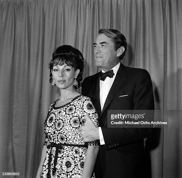 Actor Gregory Peck and his wife Veronique Passani attend an event in Los Angeles,CA.