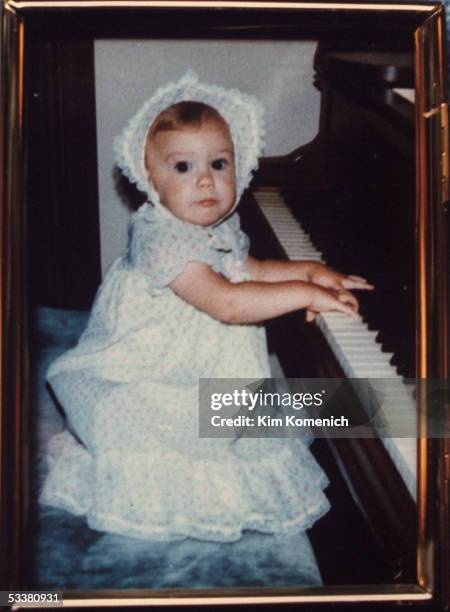 Future actress Larisa Oleynik at the piano.