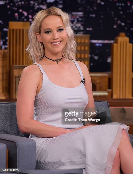 Jennifer Lawrence Visits "The Tonight Show Starring Jimmy Fallon" on May 23, 2016 in New York City.