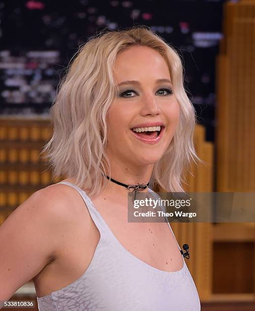 Jennifer Lawrence Visits "The Tonight Show Starring Jimmy Fallon" on May 23, 2016 in New York City.