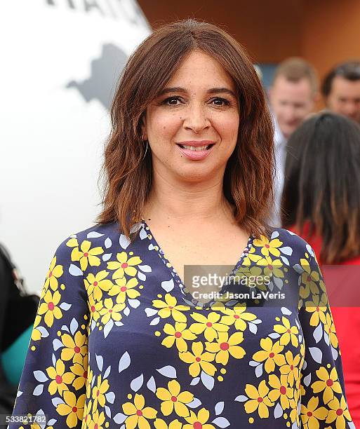 Actress Maya Rudolph attends the premiere of "Angry Birds" at Regency Village Theatre on May 7, 2016 in Westwood, California.