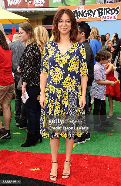 Actress Maya Rudolph attends the premiere of "Angry Birds" at Regency Village Theatre on May 7, 2016 in Westwood, California.