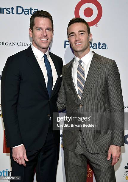 New anchor Thomas Roberts and Patrick Abner arrive at the GLSEN Respect Awards at Cipriani 42nd Street on May 23, 2016 in New York City.