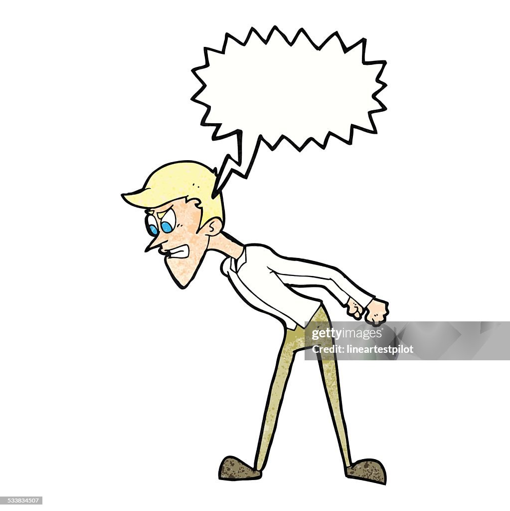 Cartoon Angry Man With Speech Bubble High-Res Vector Graphic - Getty Images