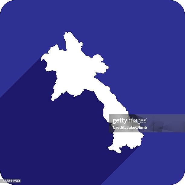laos icon silhouette - laos stock illustrations