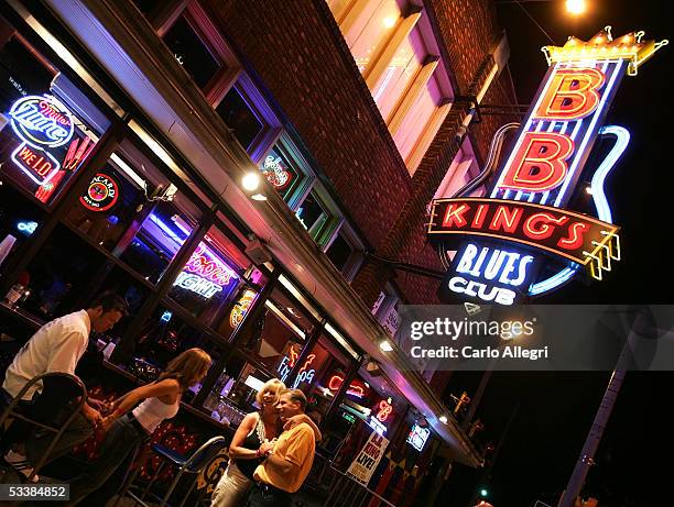 The exterior of the BB King's Blues Club is seen on Beale Street August 13, 2005 in Memphis, Tennessee. Beale St. Is the entertainment hub of Memphis.