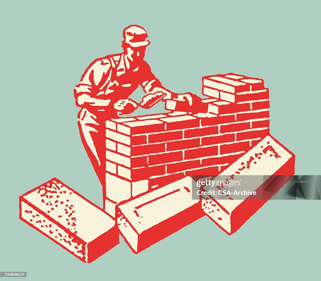 Bricklayer High-Res Vector Graphic - Getty Images
