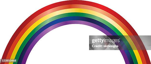rainbow illustration, classic design - meaningful stock illustrations