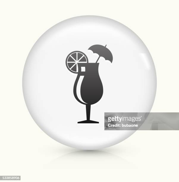 illustrations, cliparts, dessins animés et icônes de cocktail verre icône sur un bouton vectoriel rond blanc - accompagnement professionnel