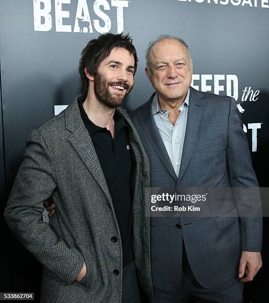 Jim Sturgess and John Doman attend the New York Screening of "Feed The Beast" at Angelika Film Center on May 23, 2016 in New York City.