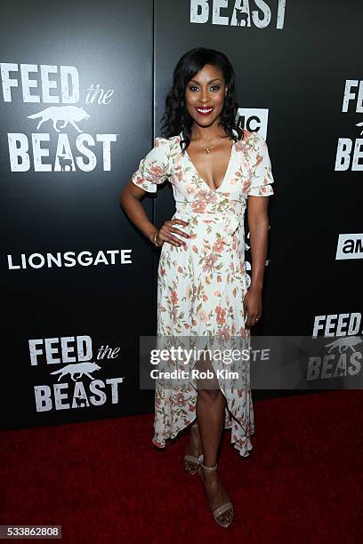 Christine Adams attends the New York Screening of "Feed The Beast" at Angelika Film Center on May 23, 2016 in New York City.