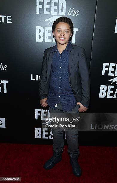 Elijah Jacob attends the New York Screening of "Feed The Beast" at Angelika Film Center on May 23, 2016 in New York City.