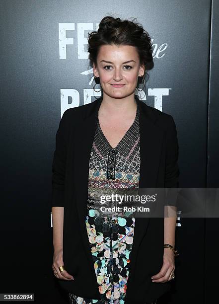 Alison Wright attends the New York Screening of "Feed The Beast" at Angelika Film Center on May 23, 2016 in New York City.