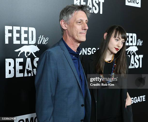 Steve Shill and guest attend the New York Screening of "Feed The Beast" at Angelika Film Center on May 23, 2016 in New York City.