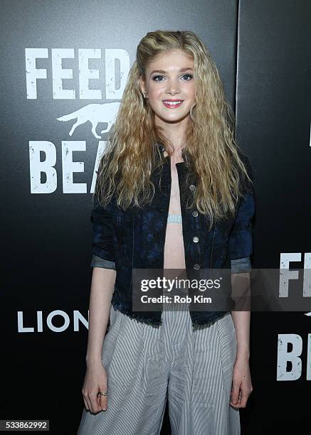 Elena Kampouris attends the New York Screening of "Feed The Beast" at Angelika Film Center on May 23, 2016 in New York City.