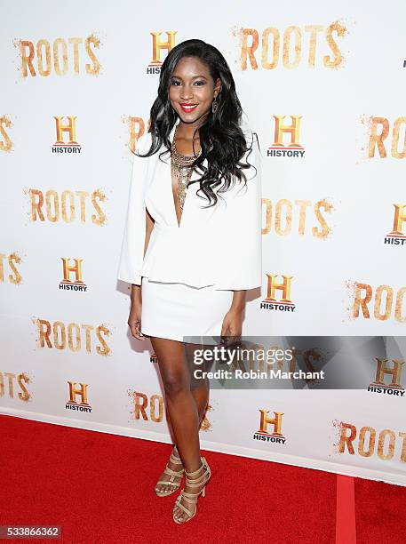 Carlacia Grant attends "Roots" Night One Screening at Alice Tully Hall, Lincoln Center on May 23, 2016 in New York City.