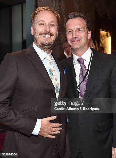 Director James Bobin and President of Walt Disney Studios Motion Picture Production Sean Bailey attend Disneys 'Alice Through the Looking Glass'...