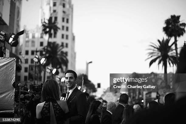 Actor Sacha Baron Cohen attends Disneys 'Alice Through the Looking Glass' premiere with the cast of the film, which included Johnny Depp, Anne...