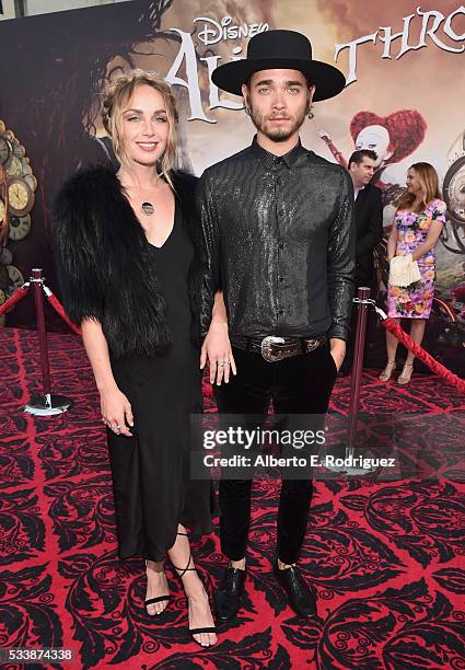 Singer Zella Day and guest attend Disneys 'Alice Through the Looking Glass' premiere with the cast of the film, which included Johnny Depp, Anne...