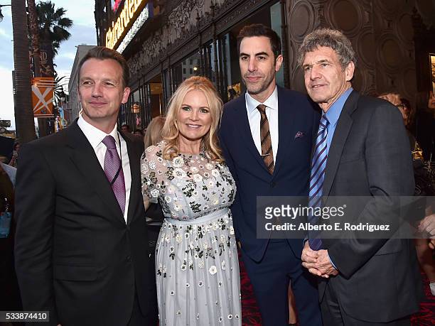 President of Walt Disney Studios Motion Picture Production Sean Bailey, producer Suzanne Todd, actor Sacha Baron Cohen and chairman of the Walt...