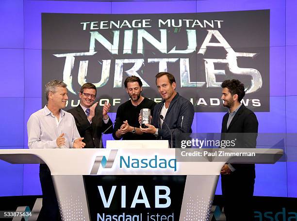 Producer Brad Fuller, Managing Director, Global Corporate Client Group at Nasdaq, Robert Phillips producer Andrew Form, actor Will Arnett and...