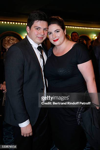 Enzo Gaccio and his sister Charlotte Gaccio attend "La 28eme Nuit des Molieres" on May 23, 2016 in Paris, France.