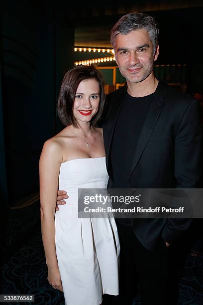 Francois Vincentelli and his wife Alice Dufour attend "La 28eme Nuit des Molieres" on May 23, 2016 in Paris, France.