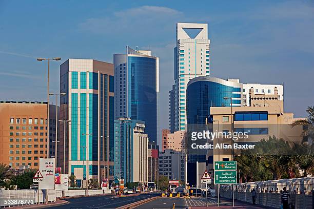 diplomatic quarter of manama - bahrain stock-fotos und bilder