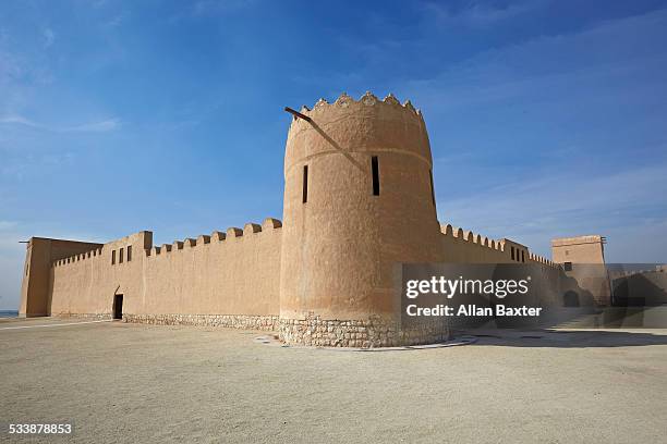 the riffa fort in bahrain - bahrain tourism stock pictures, royalty-free photos & images