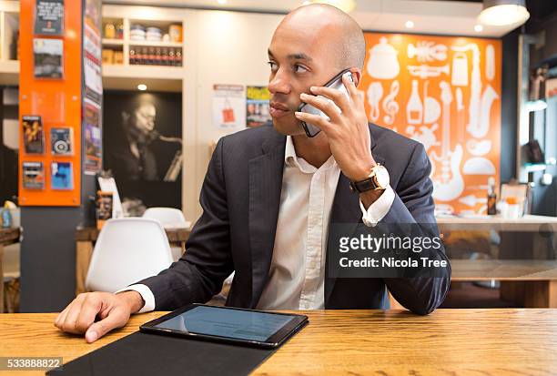 London England - May 20th 2016, Labour MP Chuka Umunna working in constituency during the Brexit IN Campaign.