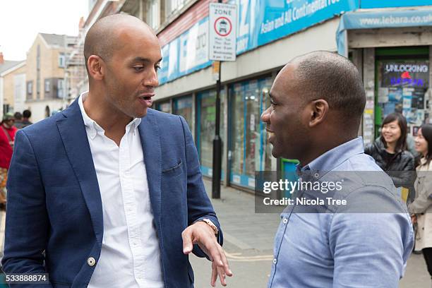 London England - May 20th 2016, Labour MP Chuka Umunna campaigning in constituency for the Brexit IN Campaign.