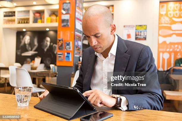 London England - May 20th 2016, Labour MP Chuka Umunna working in constituency during the Brexit IN Campaign.