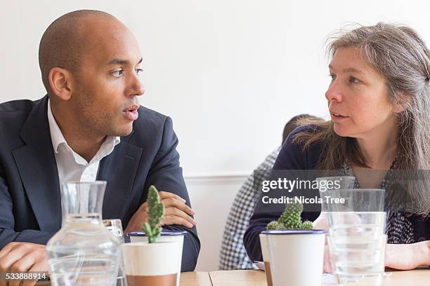 London England - May 20th 2016, Labour MP Chuka Umunna working in constituency being interviewed on the increase in youth voilence in London.