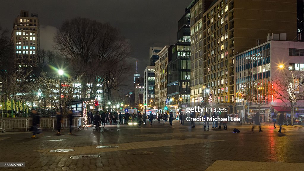 Union Square Night Scene (New York)