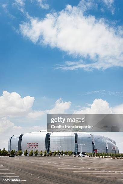 the university of phoenix stadium in glendale - university of phoenix stadium stock pictures, royalty-free photos & images