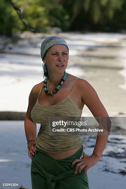 Castaway, Ashlee Ashby, of the Ulong tribe during the second episode of Survivor: Palau, on the CBS Television Network.