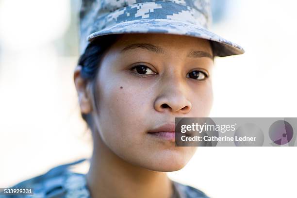 Tight Portrait of Army Woman