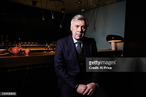 Football manager Carlo Ancelotti is photographed for Goal.com on February 16, 2016 in London, England.