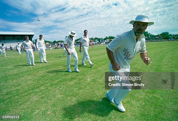 Team captain Mike Gatting during the controversial rebel tour of South Africa by the England cricket team, 1990.