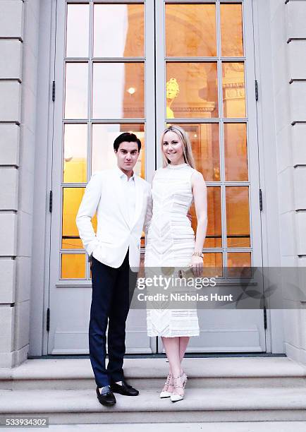 Kevin Michael Barba, Elizabeth Kurpis attend The Frick Collection Into The Garden 2016 Spring Garden Party For Fellows at The Frick Collection on May...