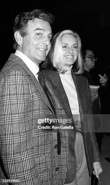 Mike Connors and Marylou Connors attend Jane Wooster Scott Art Exhibit Opening on April 1, 1982 at the De Ville Galleries in Beverly Hills,...