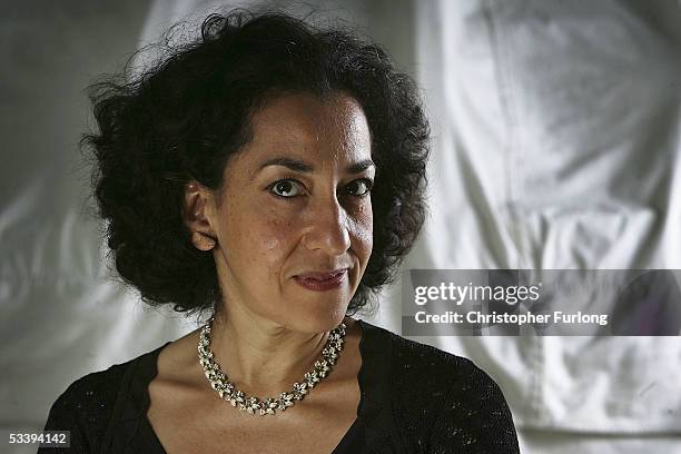 Author Andrea Levy poses for a portrait at Edinburgh Literary Festival held at Charlotte Square on August 16, 2005 in Glasgow, Scotland.