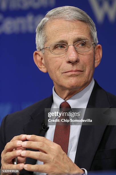 National Institute of Allergy and Infectious Director Anthony Fauci participates in a discussion on 'Zika in the U.S.: Can We Manage the Risk?' at...