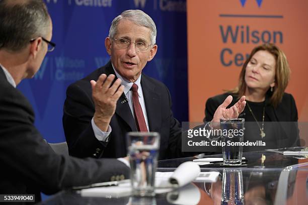 National Institute of Allergy and Infectious Director Anthony Fauci participates in a discussion on 'Zika in the U.S.: Can We Manage the Risk?' with...