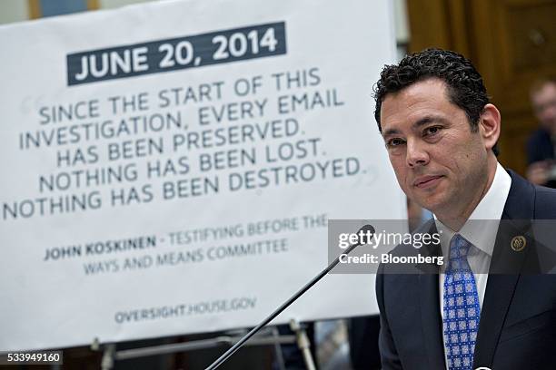 Representative Jason Chaffetz, a Republican from Utah and chairman of the House Oversight and Government Reform Committee, listens during a House...