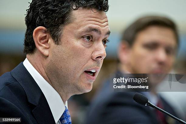 Representative Jason Chaffetz, a Republican from Utah and chairman of the House Oversight and Government Reform Committee, speaks as Representative...