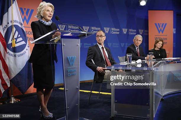 Woodrow Wilson Center President and CEO Jane Harman introduces a panel that includes National Public Radio Global Health and Development...