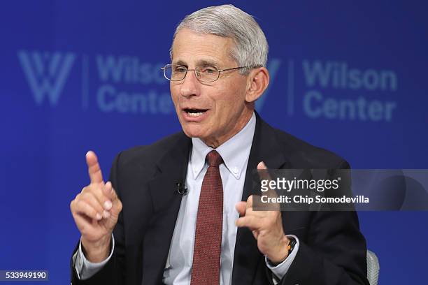 National Institute of Allergy and Infectious Director Anthony Fauci participates in a discussion on 'Zika in the U.S.: Can We Manage the Risk?' at...