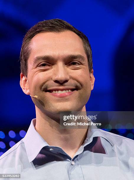 Nathan Blecharczyk, CEO of Airbnb, attends the kick-off of Startup Fest Europe on May 24, 2016 in Amsterdam, The Netherlands. The event facilitates...